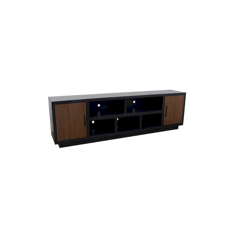 Consola para TV de 85", Negro y Nogal, Apta para televisores de hasta 95"