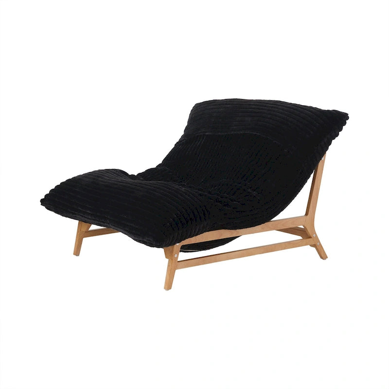 Marrón/Negro/Beige, Sillón Puf de Pana Acolchada, 1 Persona