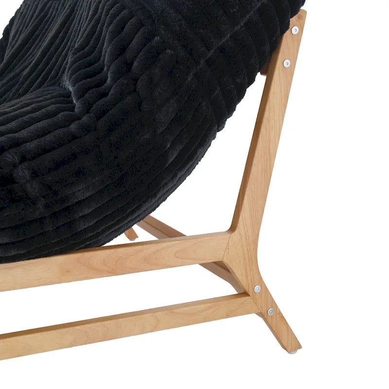 Marrón/Negro/Beige, Sillón Puf de Pana Acolchada, 1 Persona