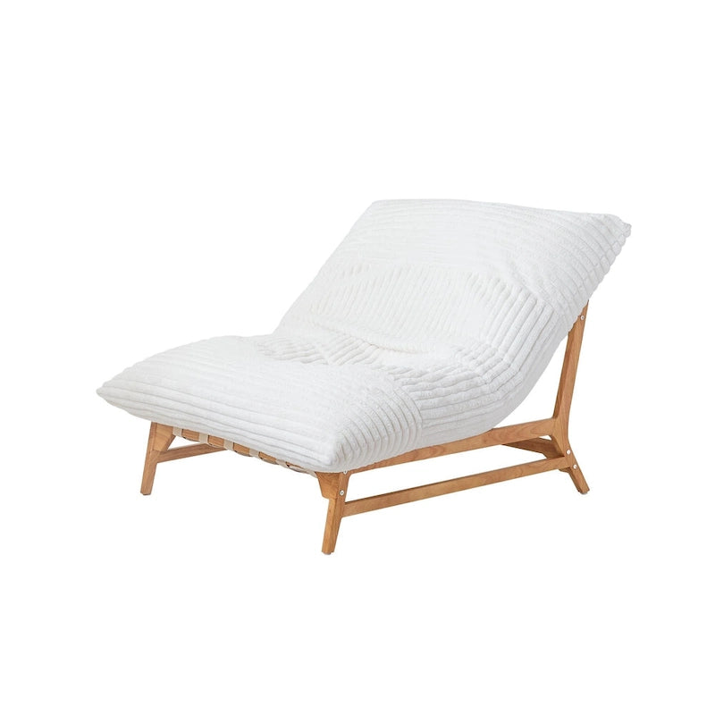 Marrón/Negro/Beige, Sillón Puf de Pana Acolchada, 1 Persona