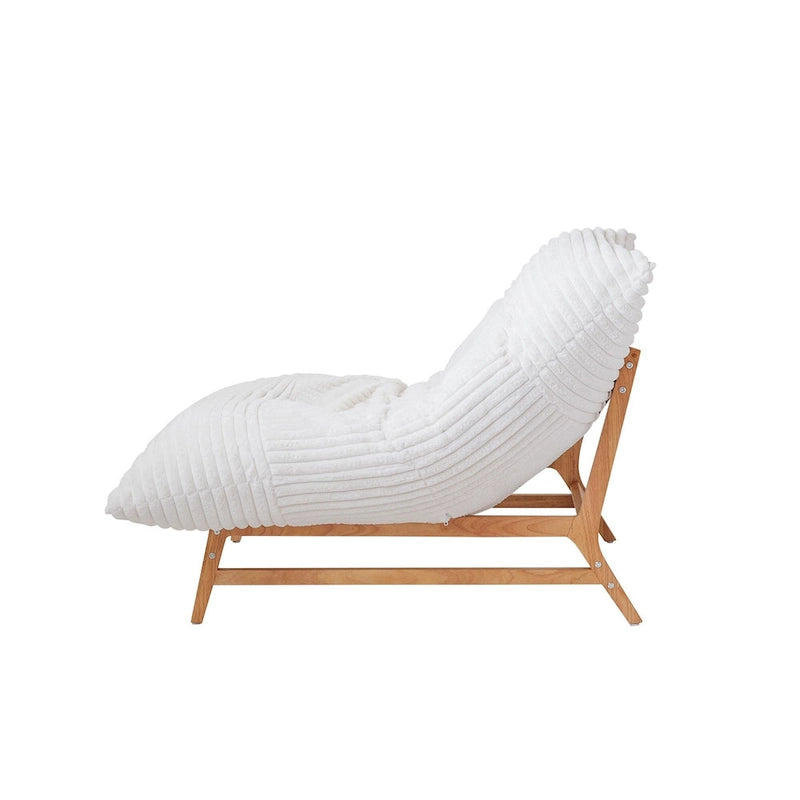 Marrón/Negro/Beige, Sillón Puf de Pana Acolchada, 1 Persona