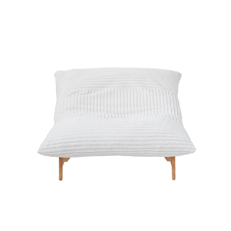 Marrón/Negro/Beige, Sillón Puf de Pana Acolchada, 1 Persona