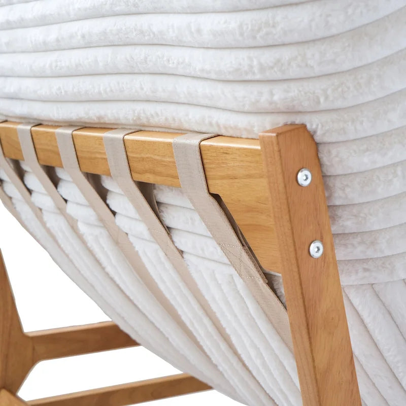 Marrón/Negro/Beige, Sillón Puf de Pana Acolchada, 1 Persona