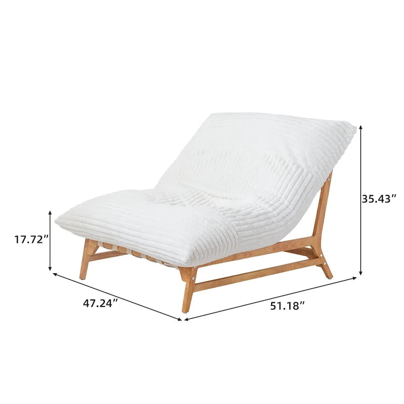 Marrón/Negro/Beige, Sillón Puf de Pana Acolchada, 1 Persona