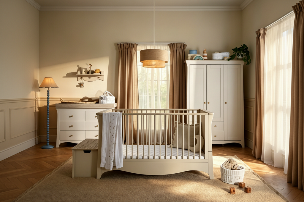 Estructura de cama de ratán, Nogal/Blanco antiguo, King/Queen, Capacidad 2 personas