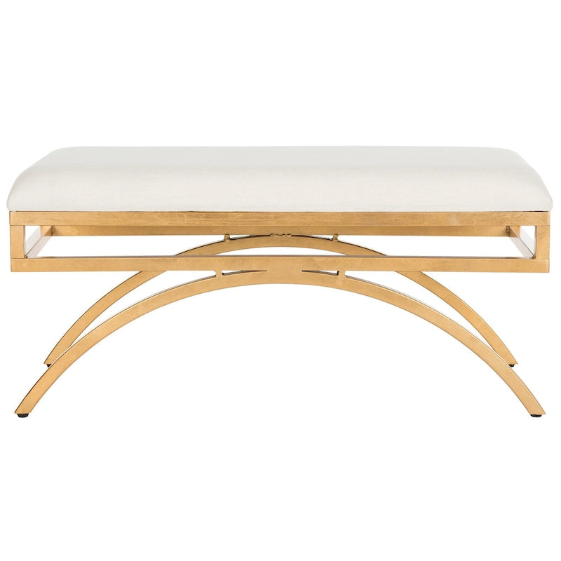Banco Arc Tapizado Azul Marino/Dorado, un asiento – Disponible en 3 colores