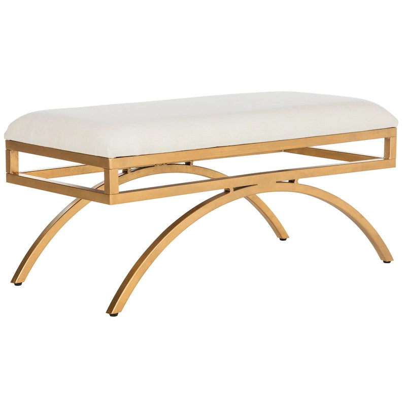 Banco Arc Tapizado Azul Marino/Dorado, un asiento – Disponible en 3 colores