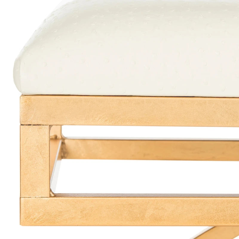 Banco Arc Tapizado Azul Marino/Dorado, un asiento – Disponible en 3 colores