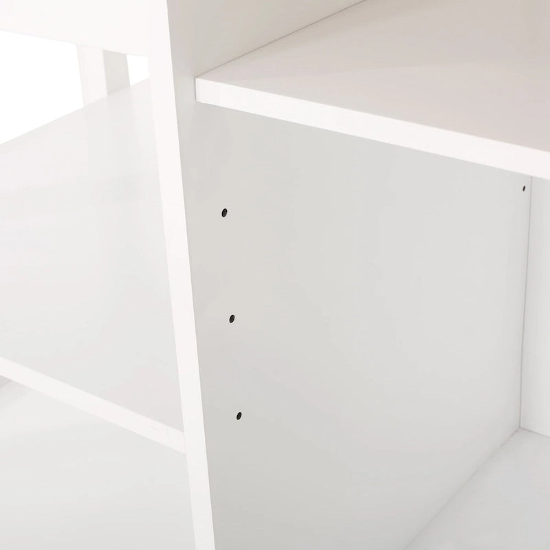 Carrito de cocina contemporáneo natural + blanco/negro/gris con ruedas, con capacidad para 1 persona