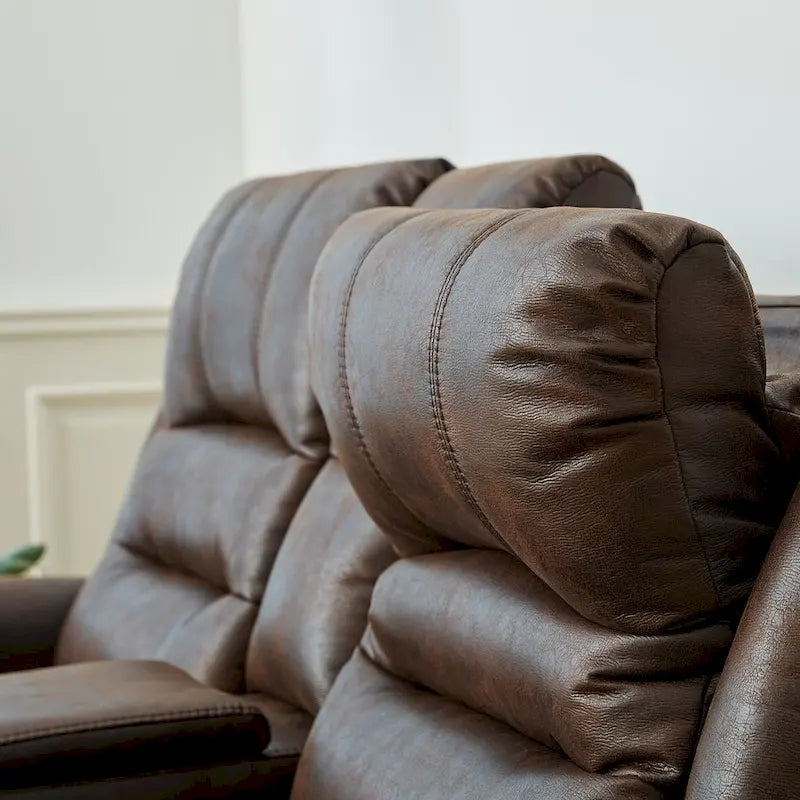 Sofá reclinable eléctrico negro con reposacabezas ajustable, 1 / 2 / 3 / 4 asientos