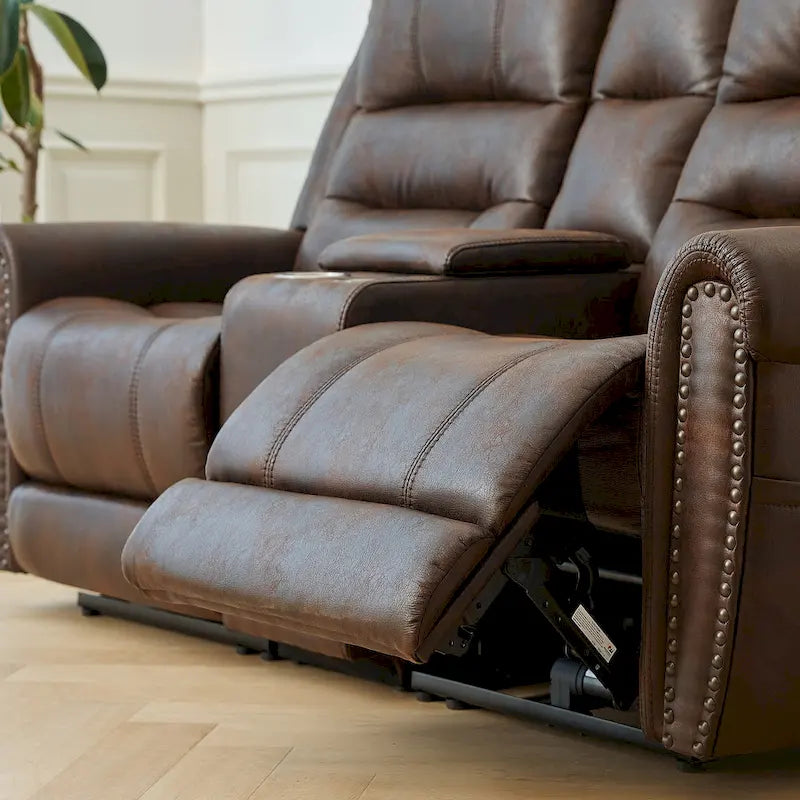 Sofá reclinable eléctrico negro con reposacabezas ajustable, 1 / 2 / 3 / 4 asientos