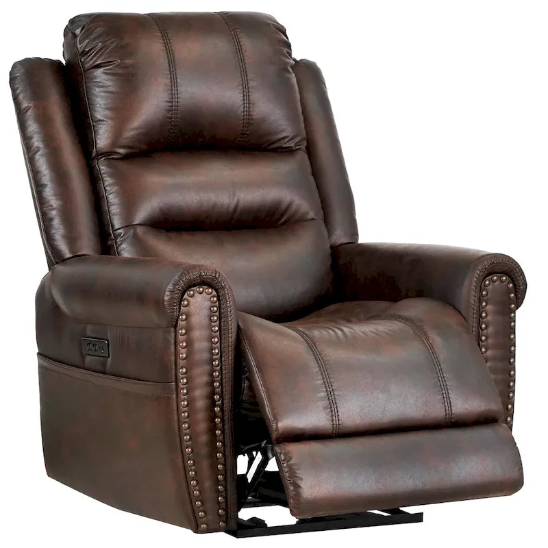 Sofá reclinable eléctrico negro con reposacabezas ajustable, 1 / 2 / 3 / 4 asientos