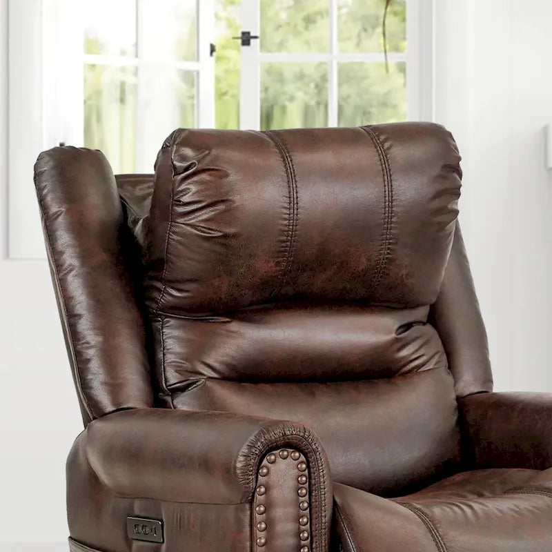 Sofá reclinable eléctrico negro con reposacabezas ajustable, 1 / 2 / 3 / 4 asientos