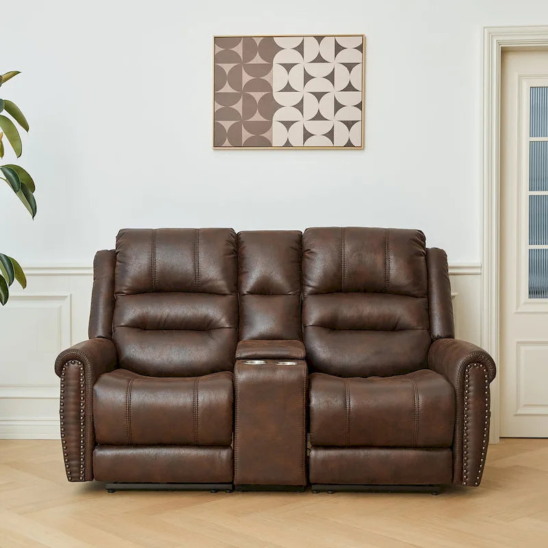 Sofá reclinable eléctrico negro con reposacabezas ajustable, 1 / 2 / 3 / 4 asientos