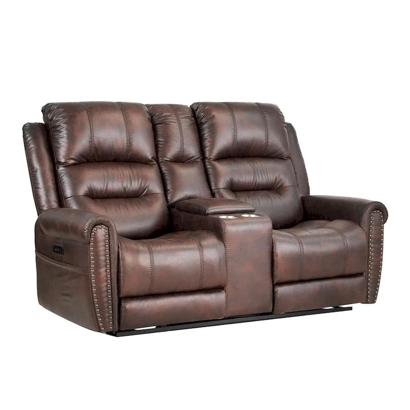 Sofá reclinable eléctrico negro con reposacabezas ajustable, 1 / 2 / 3 / 4 asientos