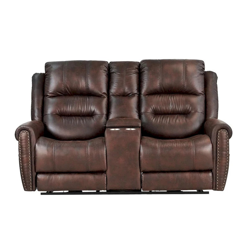 Sofá reclinable eléctrico negro con reposacabezas ajustable, 1 / 2 / 3 / 4 asientos