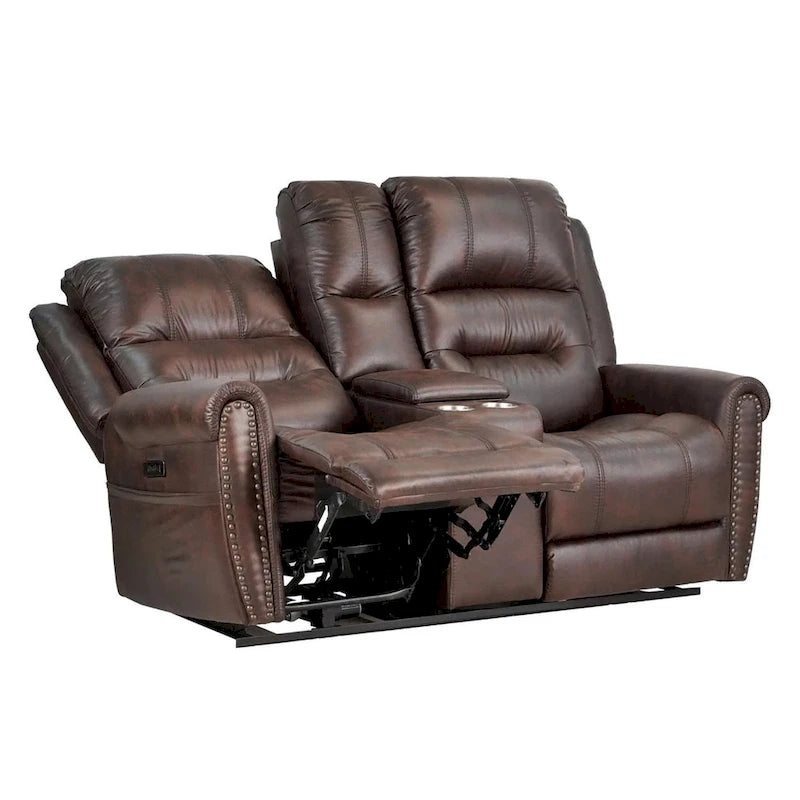 Sofá reclinable eléctrico negro con reposacabezas ajustable, 1 / 2 / 3 / 4 asientos