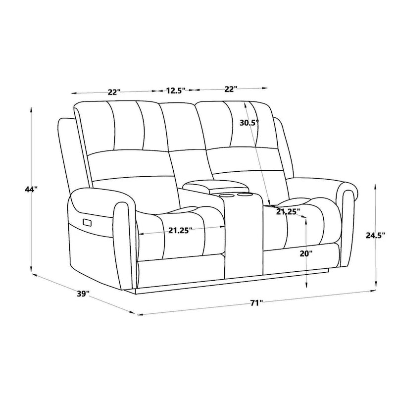 Sofá reclinable eléctrico negro con reposacabezas ajustable, 1 / 2 / 3 / 4 asientos