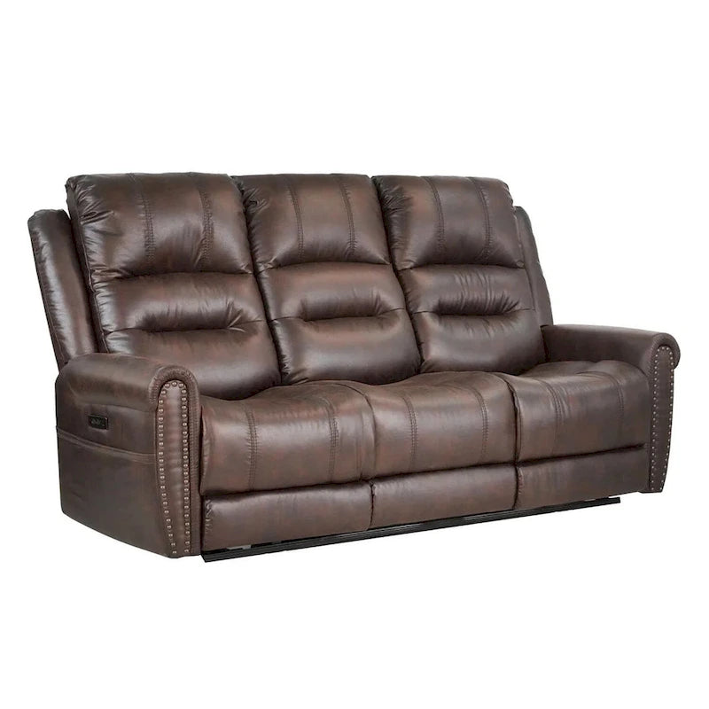 Sofá reclinable eléctrico negro con reposacabezas ajustable, 1 / 2 / 3 / 4 asientos