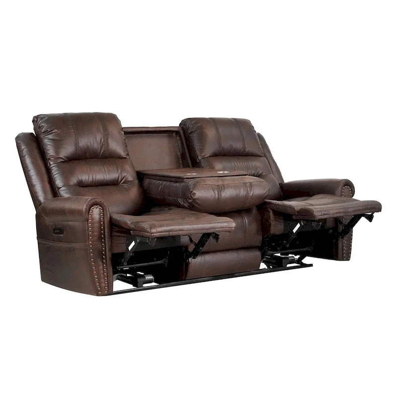 Sofá reclinable eléctrico negro con reposacabezas ajustable, 1 / 2 / 3 / 4 asientos