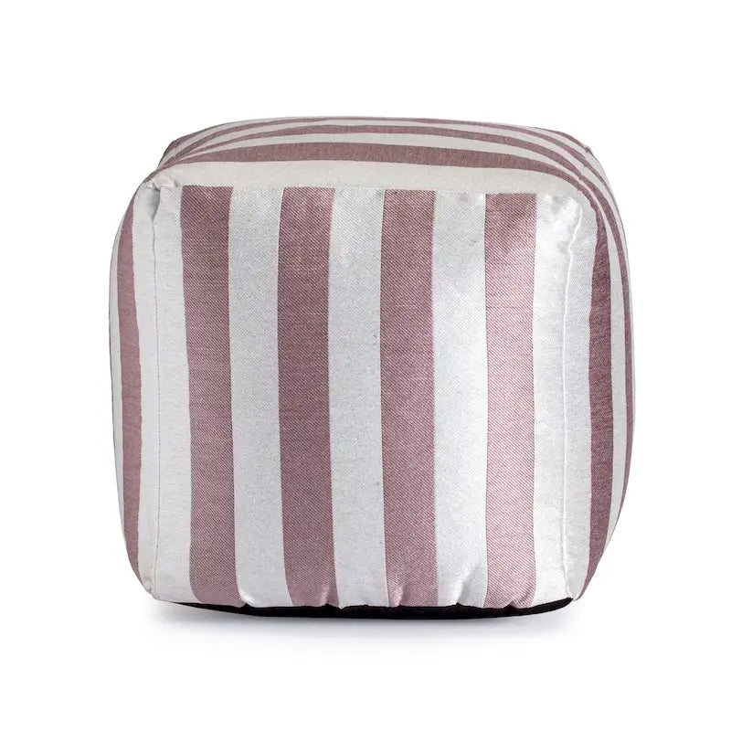 Puf otomano cuadrado (rosa/verde azulado/azul), interior/exterior, asiento individual