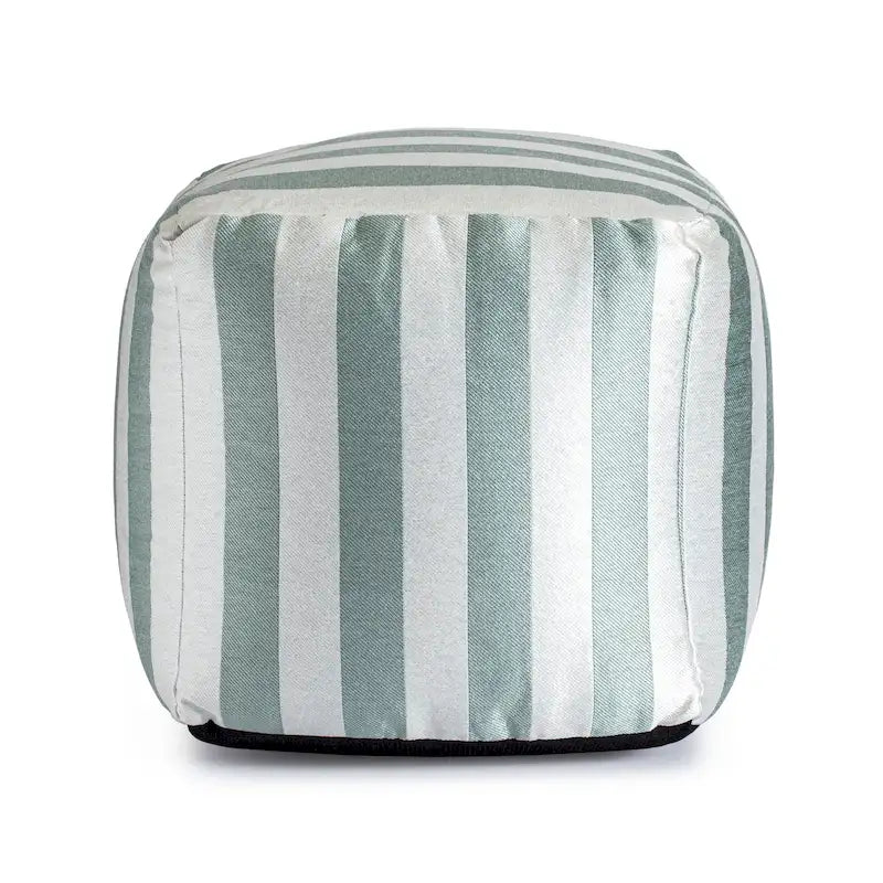 Puf otomano cuadrado (rosa/verde azulado/azul), interior/exterior, asiento individual