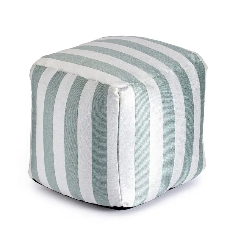Puf otomano cuadrado (rosa/verde azulado/azul), interior/exterior, asiento individual