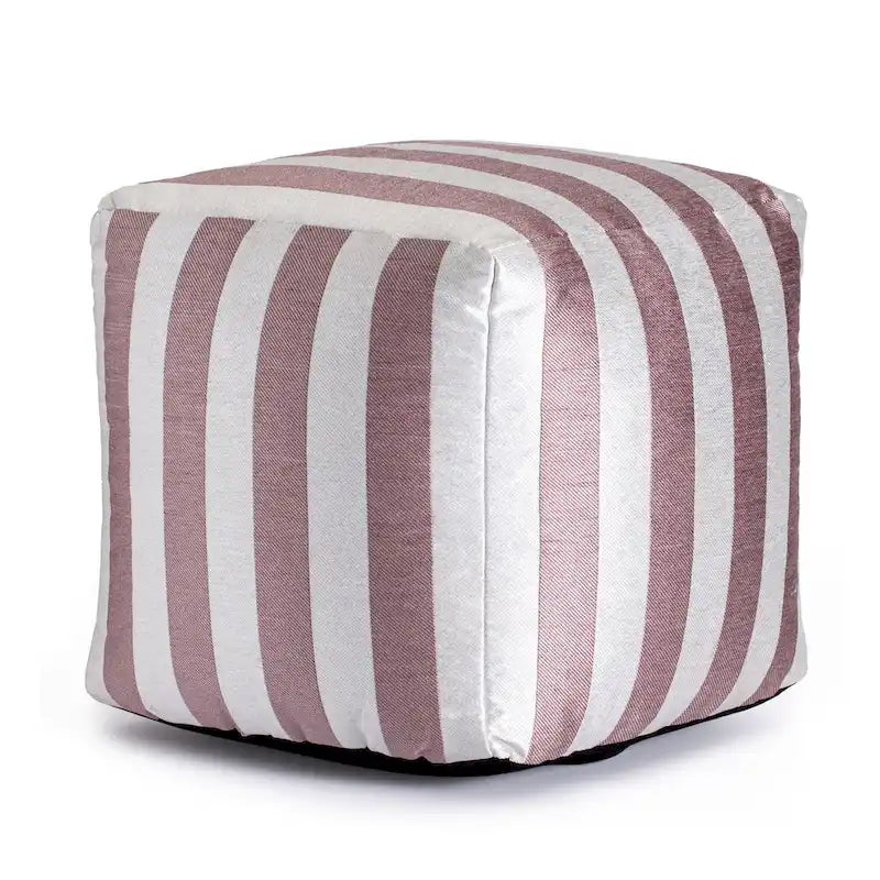 Puf otomano cuadrado (rosa/verde azulado/azul), interior/exterior, asiento individual