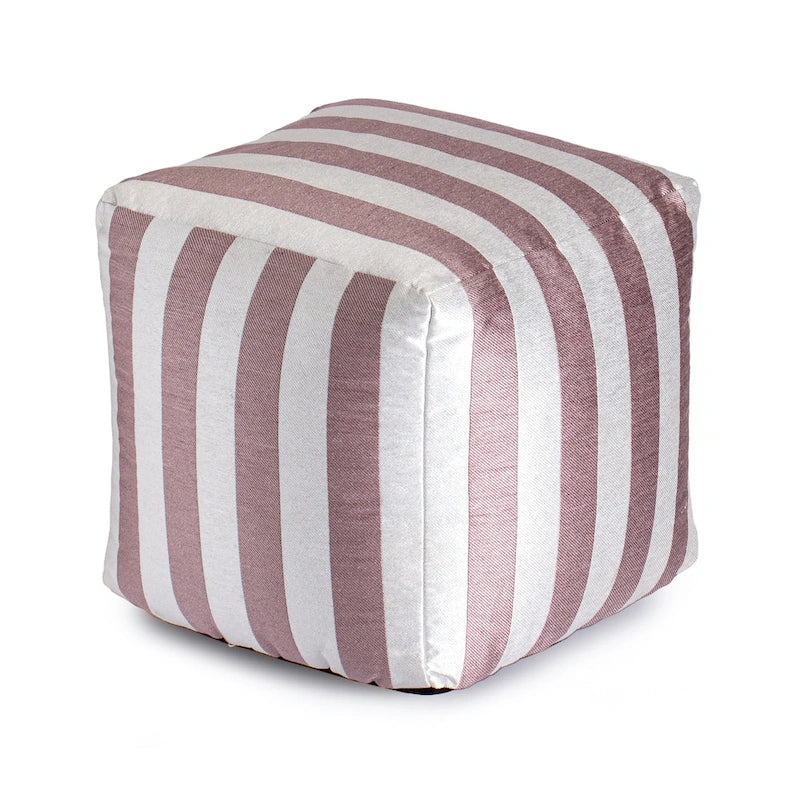 Puf otomano cuadrado (rosa/verde azulado/azul), interior/exterior, asiento individual