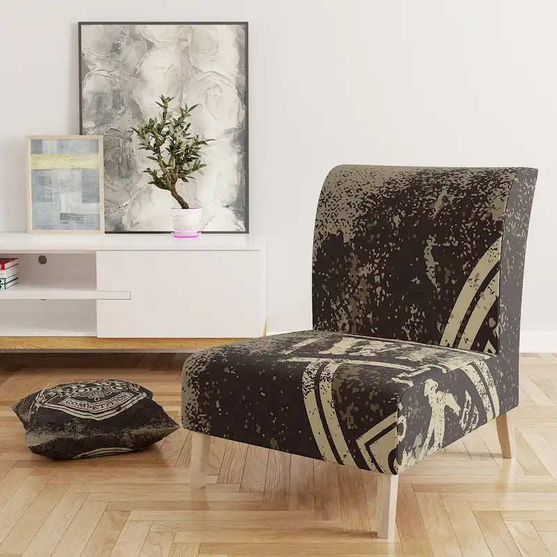 Sillón decorativo rústico marrón, 1 plaza (3 estilos)