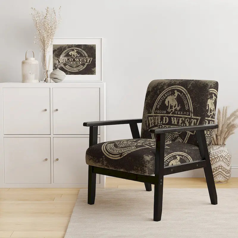 Sillón decorativo rústico marrón, 1 plaza (3 estilos)