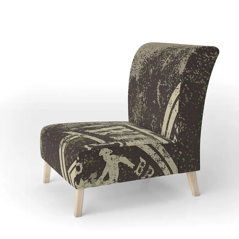 Sillón decorativo rústico marrón, 1 plaza (3 estilos)