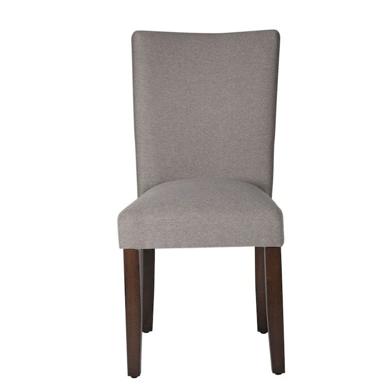 Silla de comedor Parson de tela gris, asiento individual