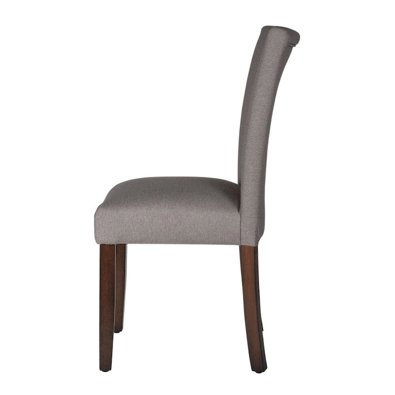 Silla de comedor Parson de tela gris, asiento individual