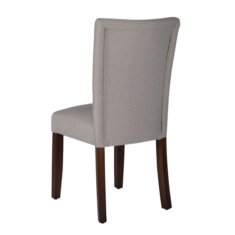 Silla de comedor Parson de tela gris, asiento individual