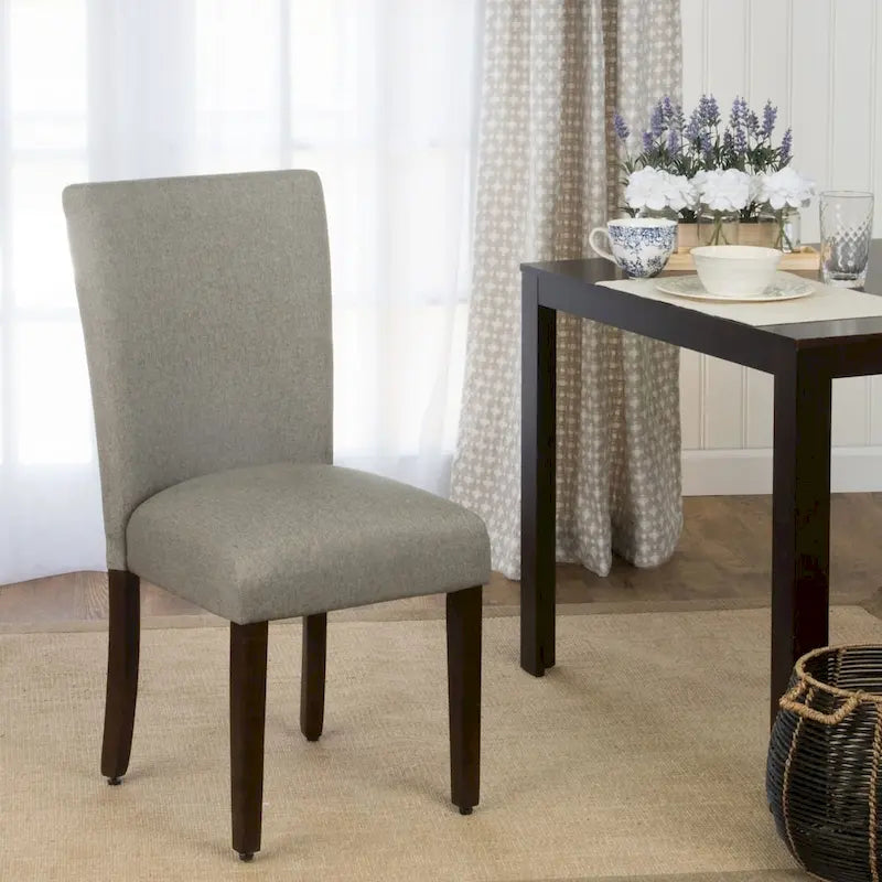 Silla de comedor Parson de tela gris, asiento individual