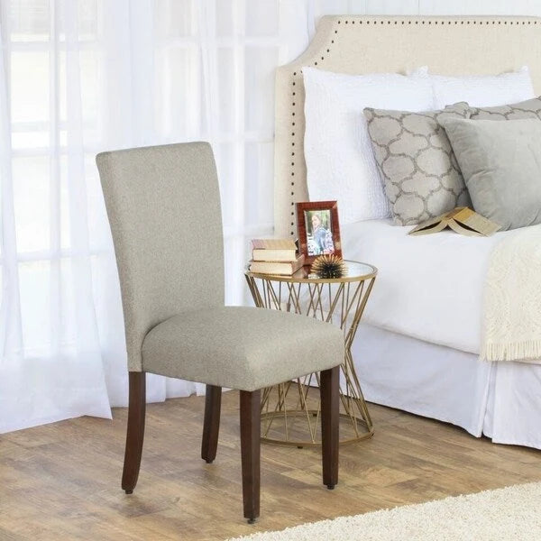 Silla de comedor Parson de tela gris, asiento individual