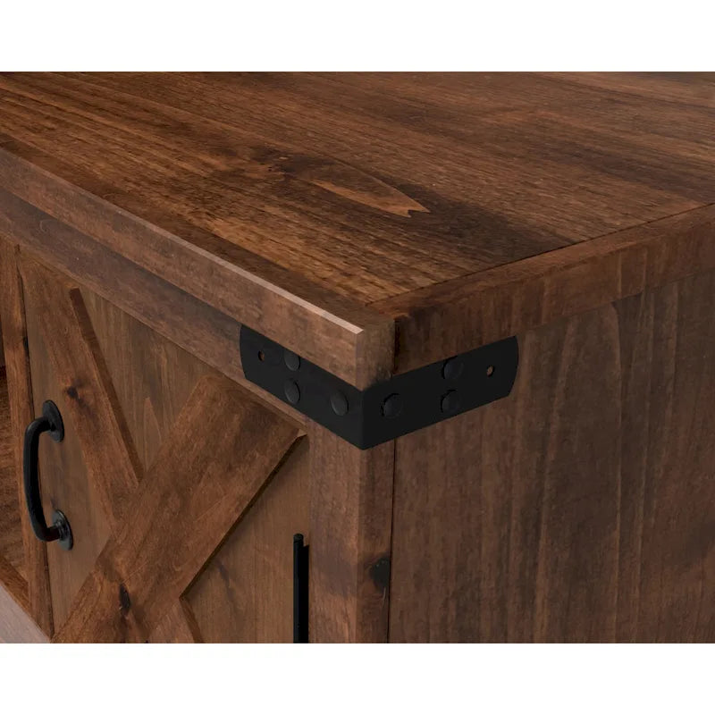 Mesa de centro de granja Aged Whiskey, superficie de madera, 48" de ancho