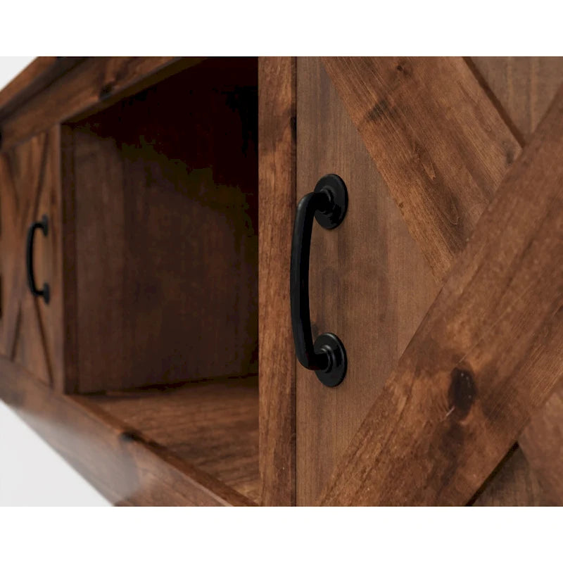 Mesa de centro de granja Aged Whiskey, superficie de madera, 48" de ancho