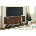 Mueble de TV de Nogal, Estilo Moderno de Mediados de Siglo, Para TV de hasta 65"