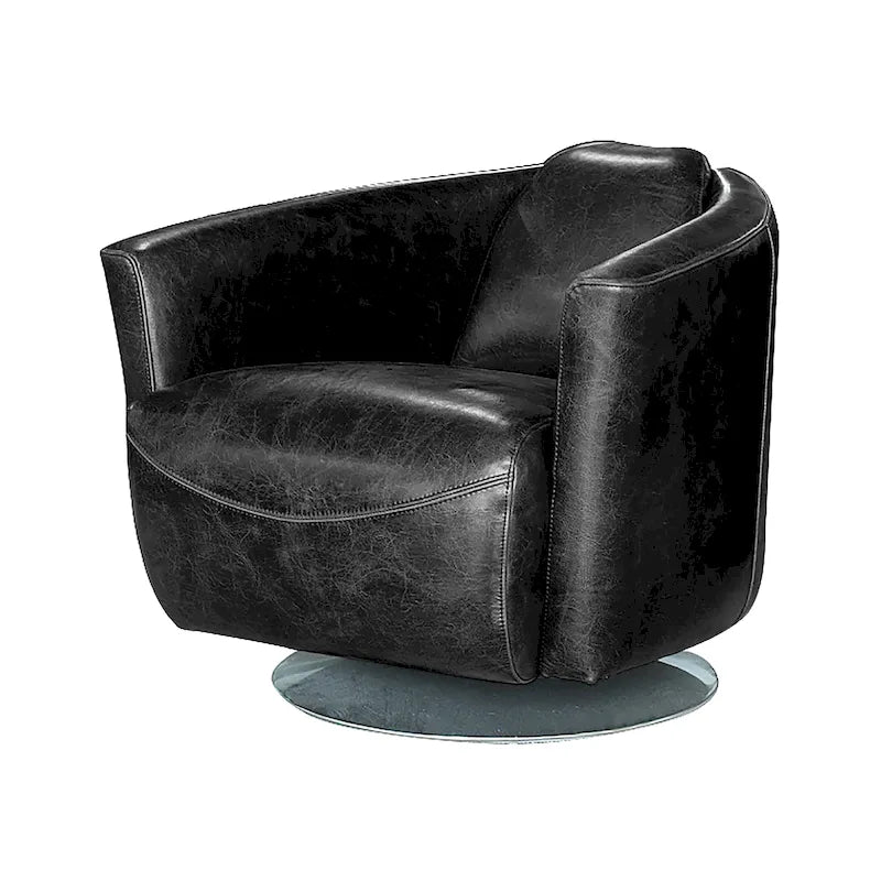 Sillón Giratorio - Marrón / Negro, Asiento Individual