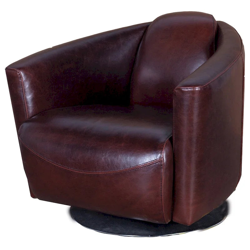Sillón Giratorio - Marrón / Negro, Asiento Individual