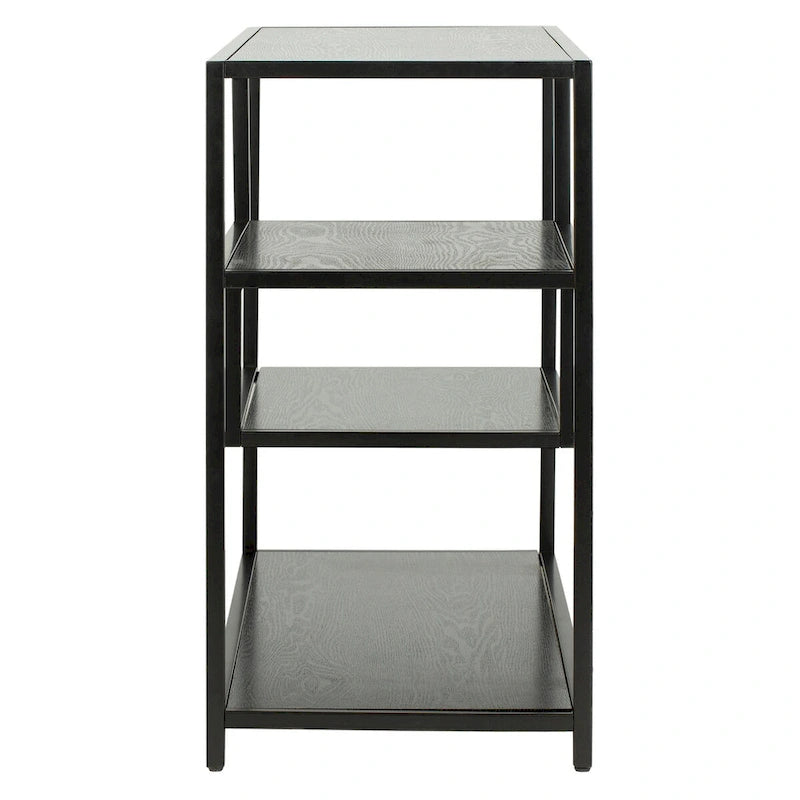 Mesa Consola Geométrica, Nogal/Negro/Beige, 42" An. – Requiere Montaje por 1 Persona