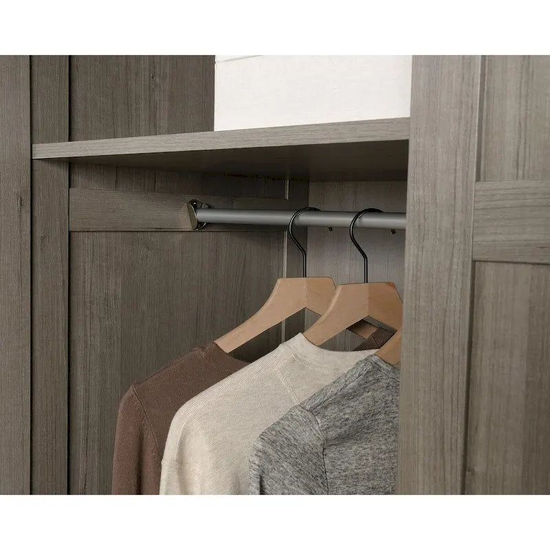 Armario de almacenamiento - Blanco / Roble Highland / Sicomoro Plateado, Individual