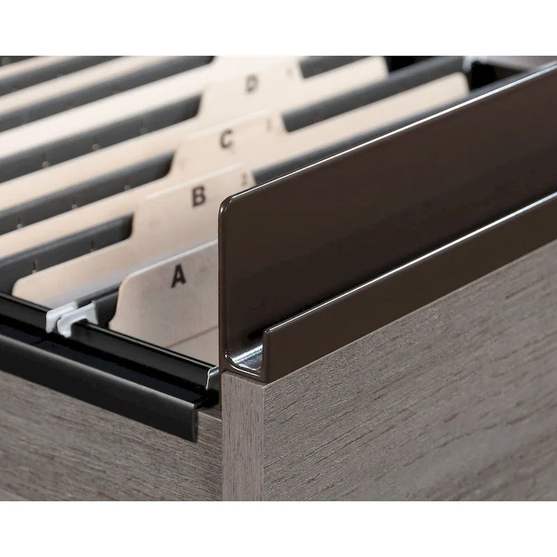 Escritorio en L Kiln Acacia con cajones – 1 persona