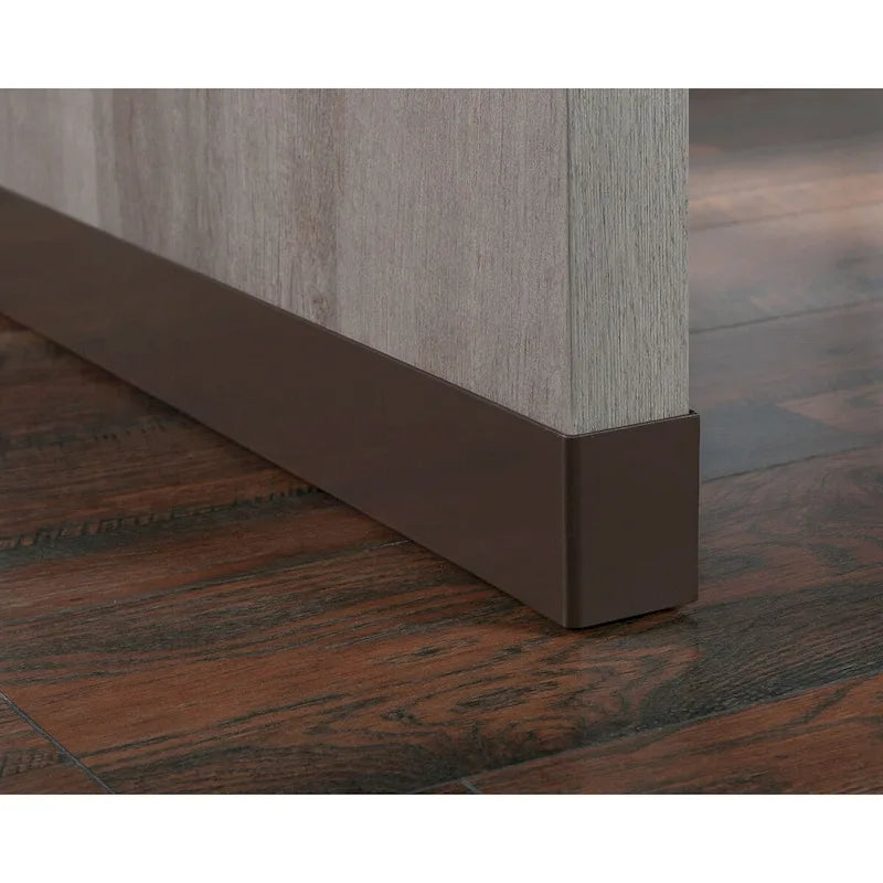 Escritorio en L Kiln Acacia con cajones – 1 persona