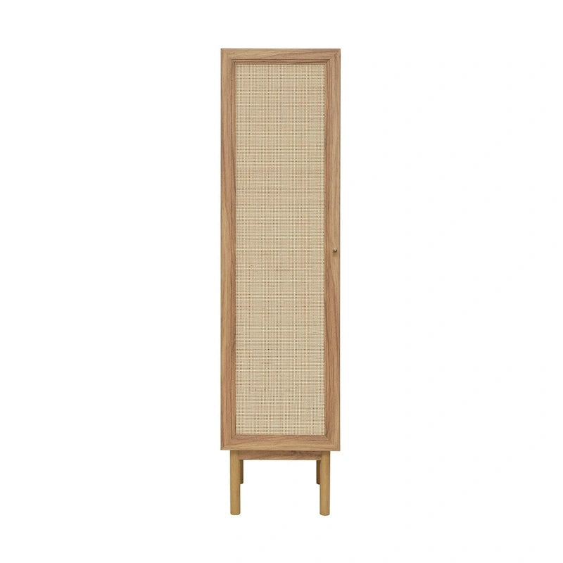 Gabinete de lino de roble pintado, 15" An. × 60" Al. × 15" Pr., 1 persona