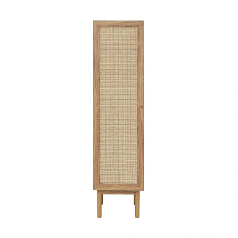 Gabinete de lino de roble pintado, 15" An. × 60" Al. × 15" Pr., 1 persona