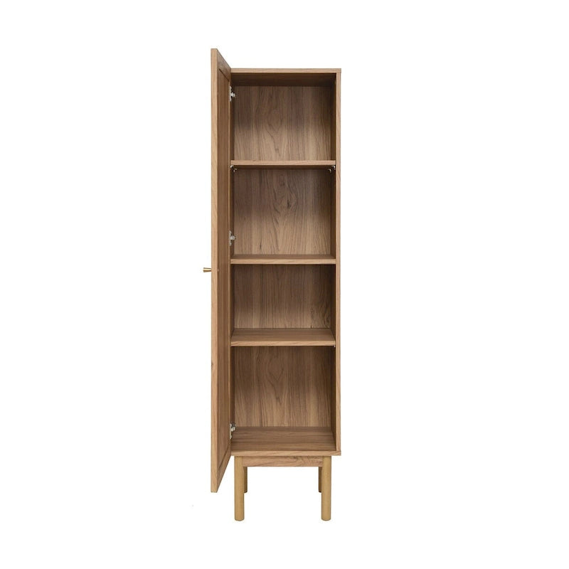 Gabinete de lino de roble pintado, 15" An. × 60" Al. × 15" Pr., 1 persona