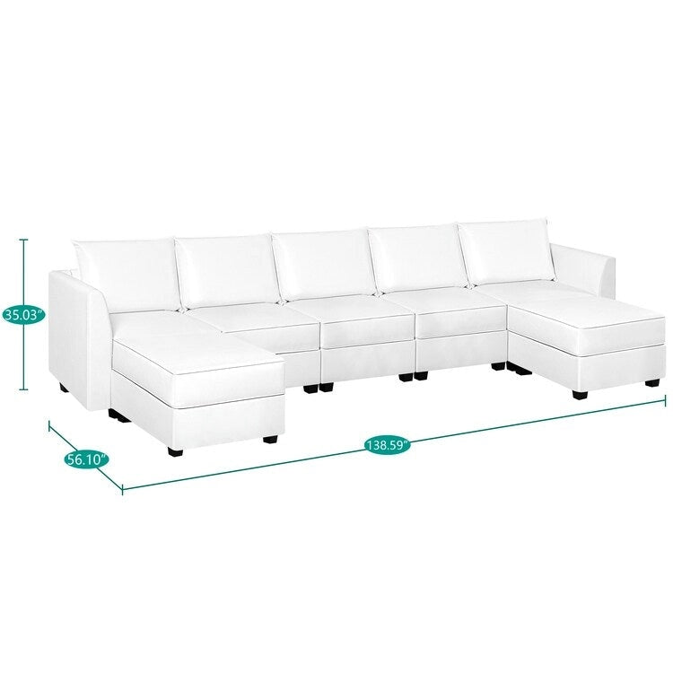 Sillón modular de lino beige, estructura de madera maciza, asiento individual